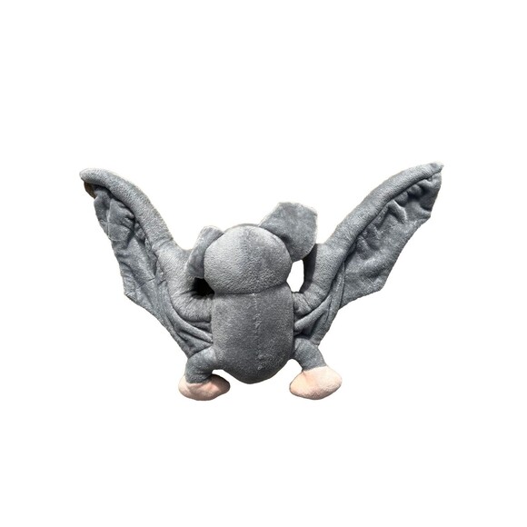 Soft Plushie Gray Bat Stuffed Animal Breaded Chest Halloween Toy Trick Or Treat - Picture 4 of 6